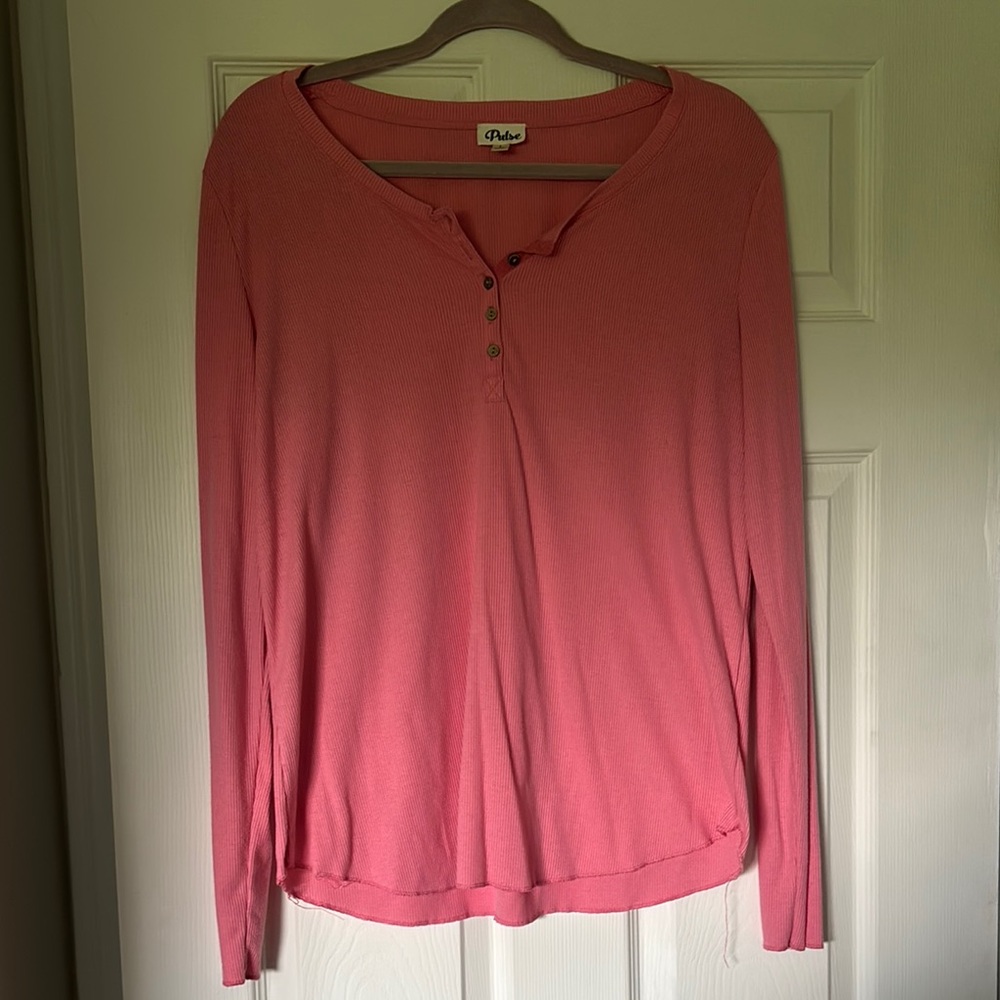 Pulse Pink Buttoned Relaxed Blouse